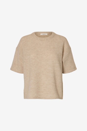 Selected FEMME - Pullover slfLulu 2/4 Knit O-neck - Grå