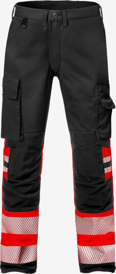Fristads 127731 396 Arbeidsbukse Varsel Svart Rod D88