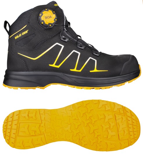 Solid Gear Reckon Vernestøvel S3 BOA svart/gul 36 Sko Solid Gear Reckon Vernestøvel S3 BOA svart/gul 36 Sko