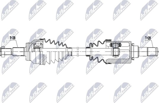 NTY NPW MZ 124 Drivaksel