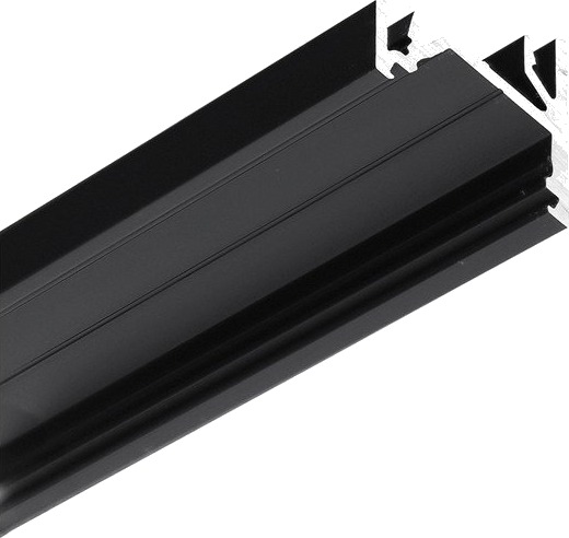 Topmet 2m aluprofil CORNER12.V2 EF/U Sort anodisert hjørne LED skinne Topmet 2m aluprofil CORNER12.V2 EF/U Sort anodisert hjørne LED skinne