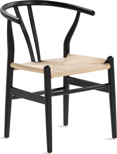 Dastoori Spisestol med Armlener - Svart / Natur / Beige Dastoori Spisestol med Armlener - Svart / Natur / Beige
