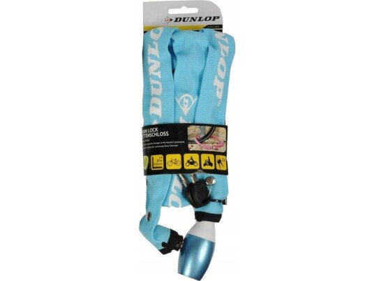 Dunlop - Sykkellås Med Kjedelås 120Cm (Blå) Dunlop - Sykkellås Med Kjedelås 120Cm (Blå)