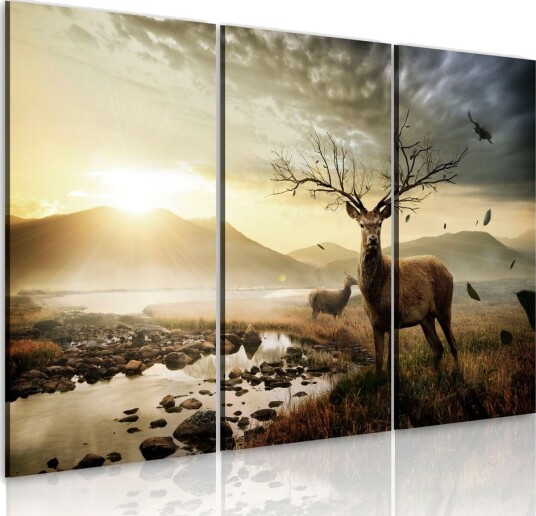 Bilde Deer With A Tree Like Antlers 120x80 Artgeist sp. z o. o.