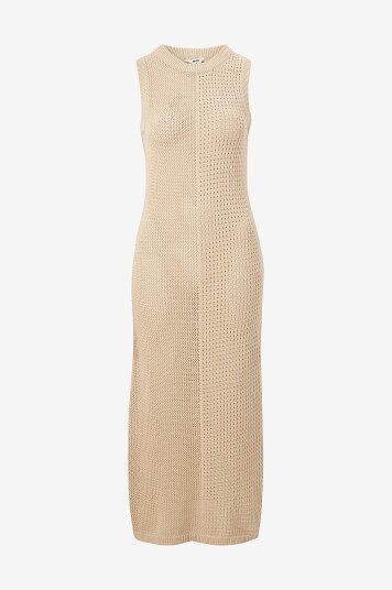 Object Kjole objPalia S/L Knit Dress 126 Beige