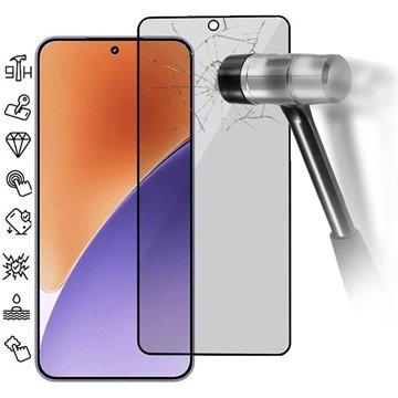 Xiaomi 15 Privacy Full Cover Beskyttelsesglass Svart Kant