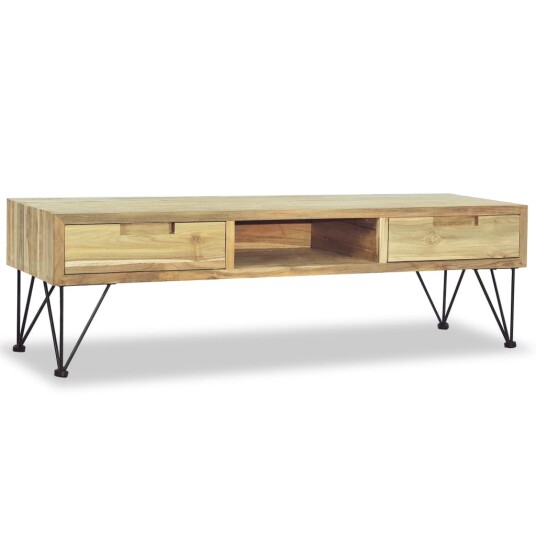 vidaXL TV-benk 120x35x35 cm massiv teak