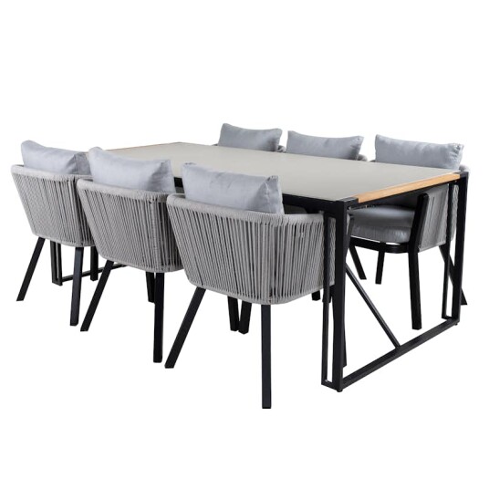 Spisegruppe Venture Home Texas med 6 Veny Stoler