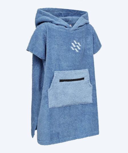 Watery badeponcho til barn - bomull - Atlantic Blue