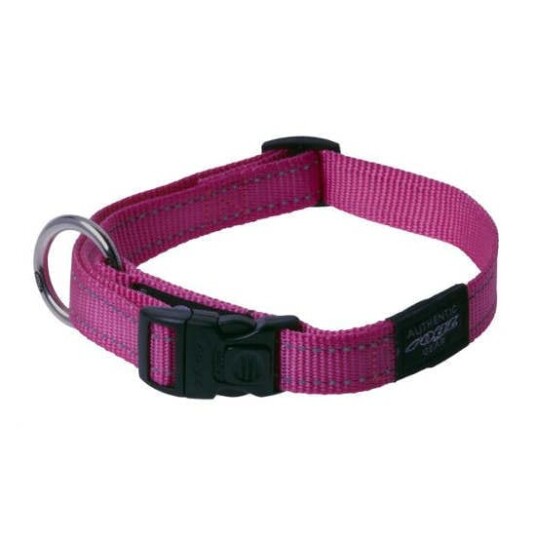 Rogz Classic Halsbånd (flere farger) Rosa L-20MM 34-56CM