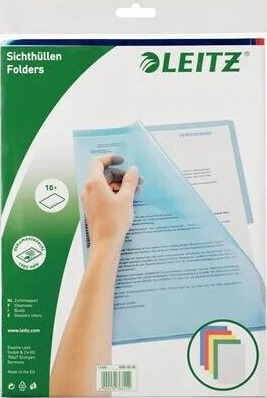 Leitz Standard L-shaped folder for A4 assorted colours (pack of 10)