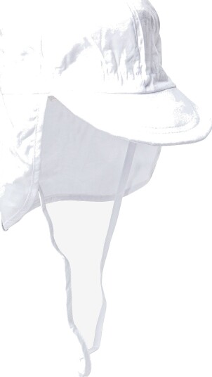 Melton Cap W/Neck Solid Colour White 55
