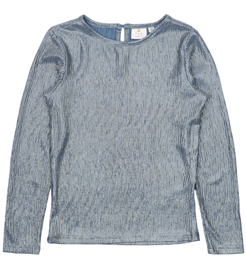 The New Genser TnLeah Ashley Blue/Gold The New 13 14 år 158 164 Genser Blå Metallic