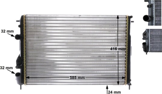 Radiator MAHLE ORIGINAL CR 493 000S