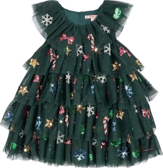 Konges Sløjd Kjole   Tulle   Yvonne Christmas   Hunter Green m.    Konges Sløjd   4 år (104)   Kjole Armygrønn Grønn
