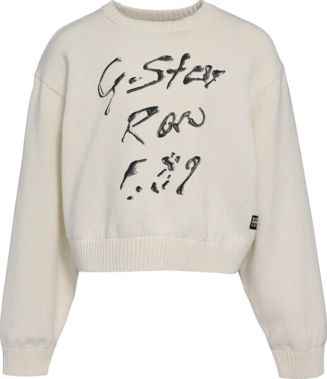 G Star RAW Genser Strikk Crew Ecru G Star RAW 10 år (140) Genser Hvit Svart