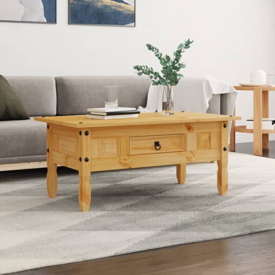 vidaXL Salongbord meksikansk Corona-stil furu 100x60x45 cm