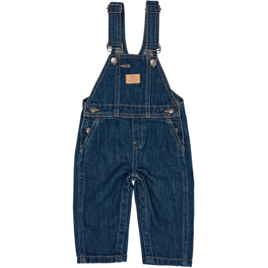 Copenhagen Colors Dark Indigo Blue Washed Organic Baby Overalls 86