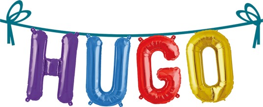 Ballonggirlander Folie Navn - Hugo