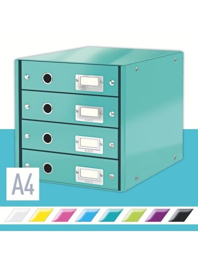 Leitz Skuffkabinett Click & Store WOW 4 skuffer Leitz Skuffkabinett Click & Store WOW 4 skuffer