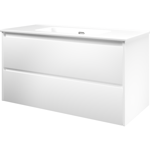 Sanibell Proline møbelpakke, uten armaturhull, 101x46 cm, matt hvit Sanibell Proline møbelpakke, uten armaturhull, 101x46 cm, matt hvit