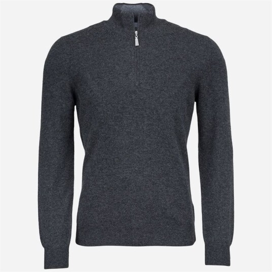 Gran Sasso Mock Zip Dark Grey Gran Sasso Mock Zip Dark Grey