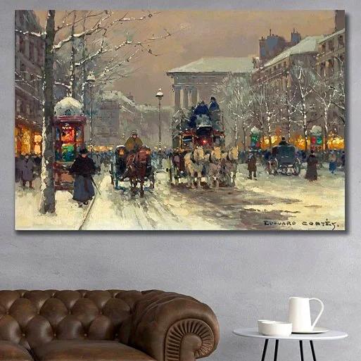 "London og Vinter" Lerret Veggmaleri "London og Vinter" Lerret Veggmaleri