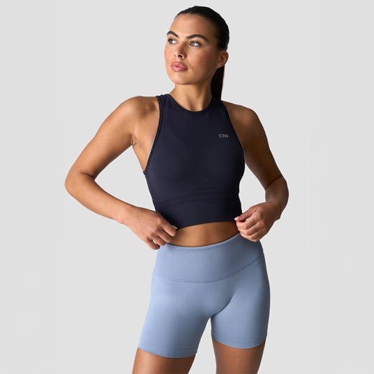 Icaniwill Define Seamless Cropped Topp Marinblå Blå Medium Icaniwill Define Seamless Cropped Topp Marinblå Blå Medium
