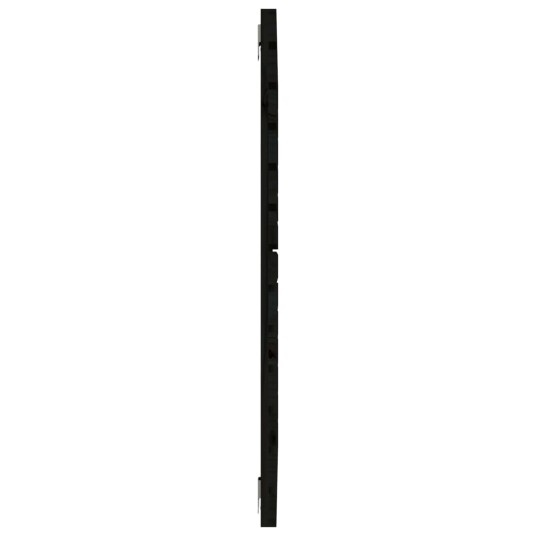 vidaXL Veggmontert sengegavl svart 146x3x91,5 cm heltre furu