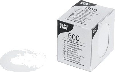 Papstar Dekkeserviett Størrelse 8.5 Cm Rund Avhendbar Hvit En Pakke 500 Papstar Dekkeserviett Størrelse 8.5 Cm Rund Avhendbar Hvit En Pakke 500