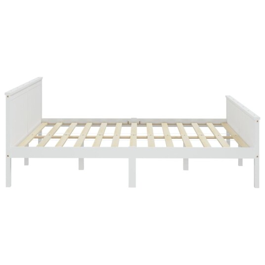 vidaXL Sengeramme hvit heltre furu 200x200 cm