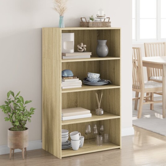 Hylle sonoma eik 70x41x124 cm konstruert tre