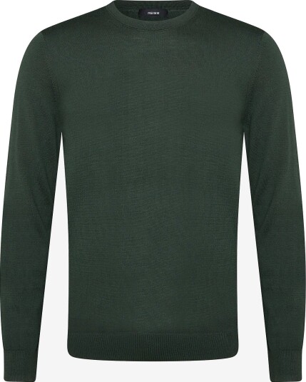 Reiss Wessex Ls Crew Merino Wool Jumper - DARK GREEN - S