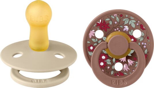 BIBS x Liberty Colour Smokk 2-Pack Lateks Str 2 Rund Chamomile Lawn/Woodchuck Mix