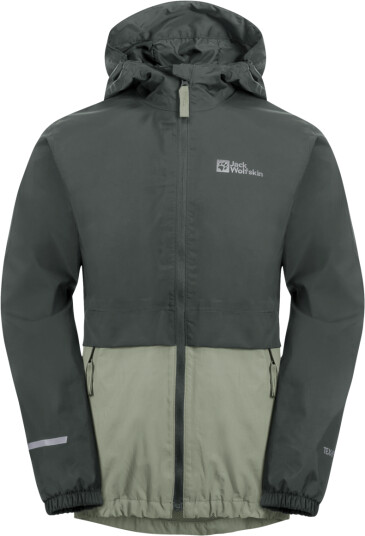 Jack Wolfskin Kids' Rainy Days 2-Layer Jacket Slate Green 104, Slate Green Jack Wolfskin Kids' Rainy Days 2-Layer Jacket Slate Green 104, Slate Green