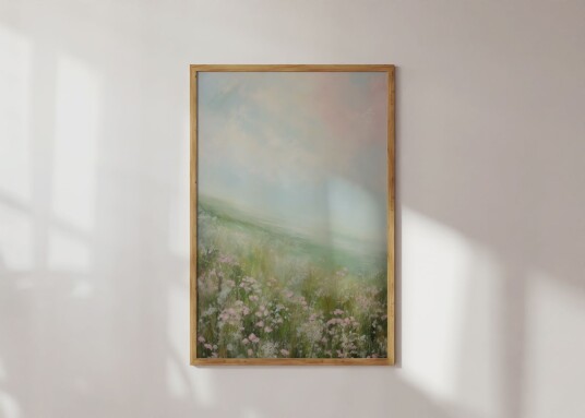 Poster Blomsterlandskap