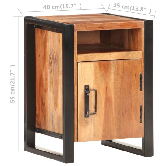 Nattskap 40x35x55 cm heltre akasie