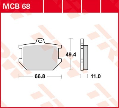 Bremseklosser TRW MCB68