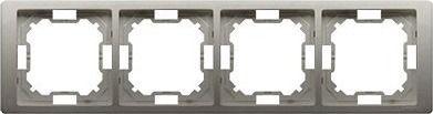 Kontakt Simon BMRC4/29 4 gangs ramme satinmetallic BMRC4/29 Kontakt Simon BMRC4/29 4 gangs ramme satinmetallic BMRC4/29
