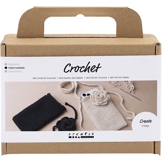 Mini Craft Kit Crochet Bag With Rose 977633