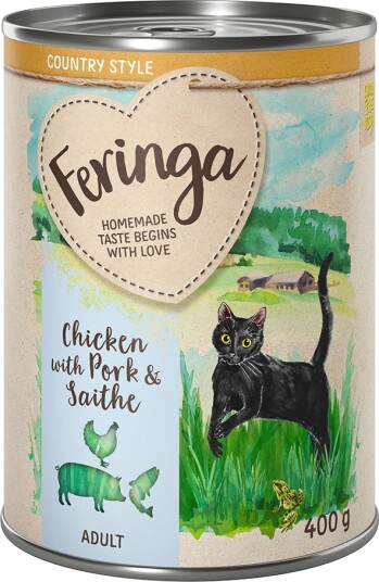 Feringa Våtfôr Country Style Meny Gris Sei Kylling 6 X 400 G