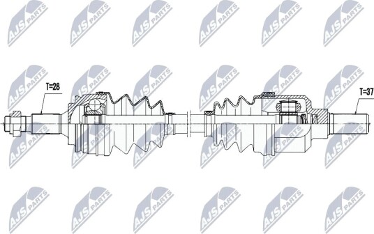 Nty Drivaksel NTY NPW PE 039 Nty Drivaksel NTY NPW PE 039