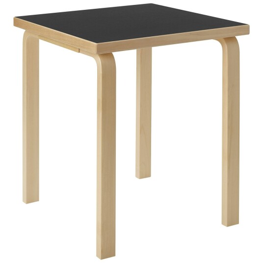 Artek Aalto 80C Barnebord Kvadratisk 60x60 cm Sort Linoleum Artek Aalto 80C Barnebord Kvadratisk 60x60 cm Sort Linoleum