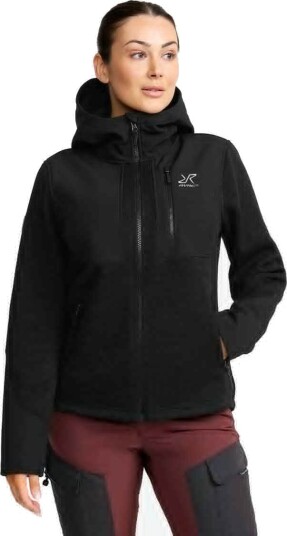 Revolutionrace Dame Overdeler Fleece & midlayers Wander Pro Wool Hoodie Dame Charcoal Black XL Revolutionrace Dame Overdeler Fleece & midlayers Wander Pro Wool Hoodie Dame Charcoal Black XL