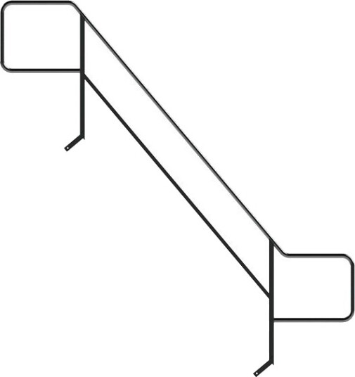 Jumbo Stillasetrapp Gelender Utvendig 305cm Jumbo Stillasetrapp Gelender Utvendig 305cm