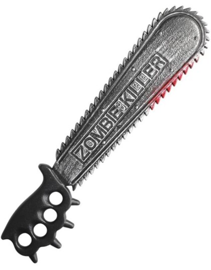 Blodig Sølvfarget Zombie Killer Sag   51 cm