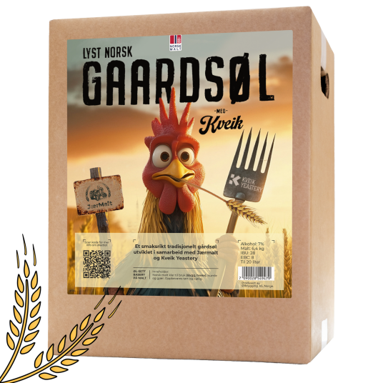 Lyst Norsk Gaardsøl allgrain ølsett med Jærmalt og Kveik Yeastery Lyst Norsk Gaardsøl allgrain ølsett med Jærmalt og Kveik Yeastery