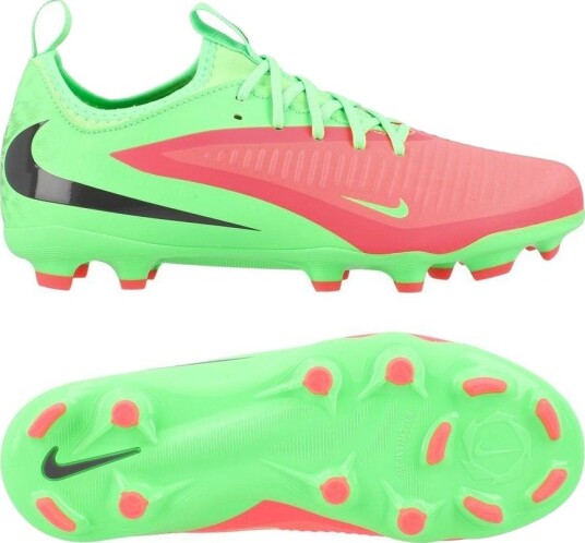 Nike Phantom 6 Academy Low Cut MG Erling Haaland Personal Edition Hot Punch/Svart/Grønn streik Barn Multi Ground (MG) størrelse 36½