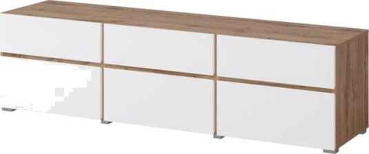 TV enhet Kors 3 klaffer med 3 skuffer Hvit TV enhet Kors 3 klaffer med 3 skuffer Hvit