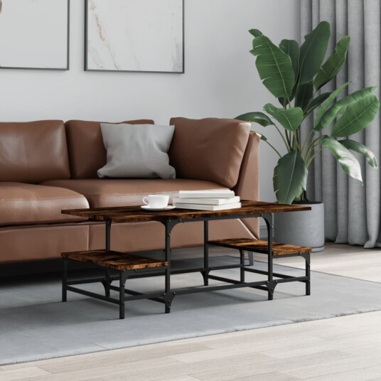 Salongbord røkt eik 100x50,5x40 cm konstruert tre 8721012125377